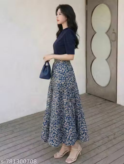 piece dress for girls ,Western wear combo Long