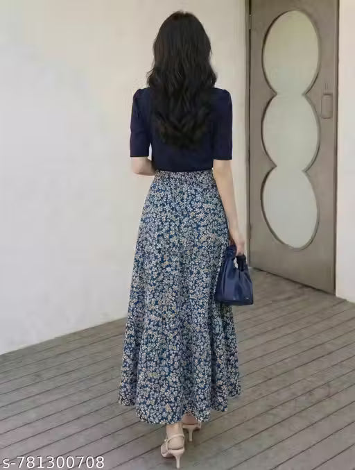 piece dress for girls ,Western wear combo Long